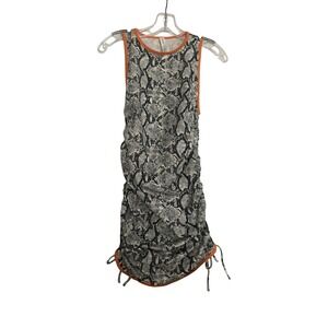 Anthropologie Daily Practice Dress Size M White/Gray/Orange Sleeveless New